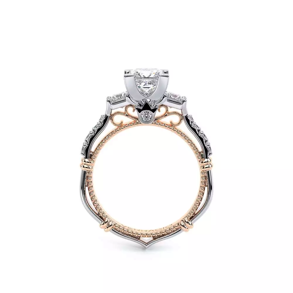 Authentic Verragio Engagement Ring with 1.00 ct. Round Lab Grown Diamond  Center Stone (F-G, VS) in 14k Two Tone - DiamondStuds.com