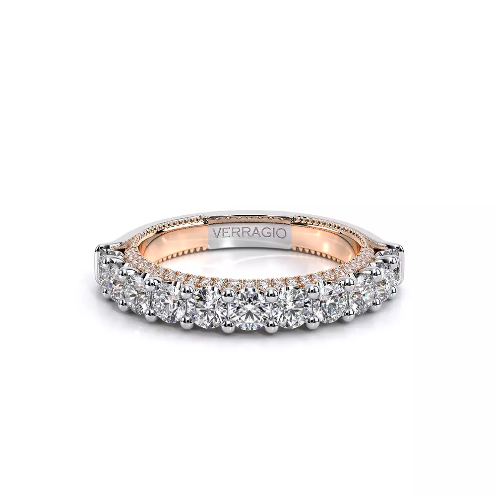 Verragio 18k Rose Gold and 18k White Gold Diamond Engagement Ring Setting  1/2 ct. tw. | Robbins Brothers