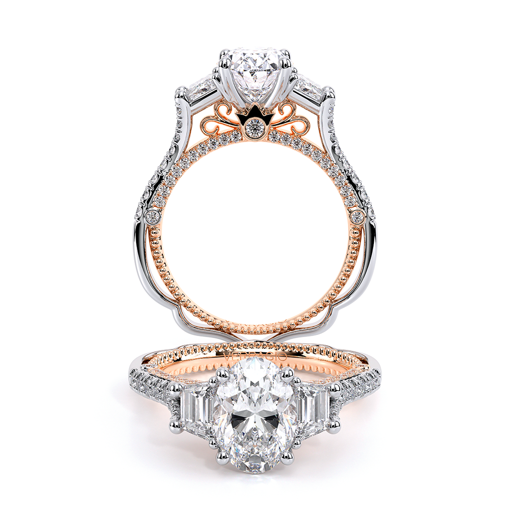 Venetian-5086ov-18k Two Tone Oval  Engagement Ring