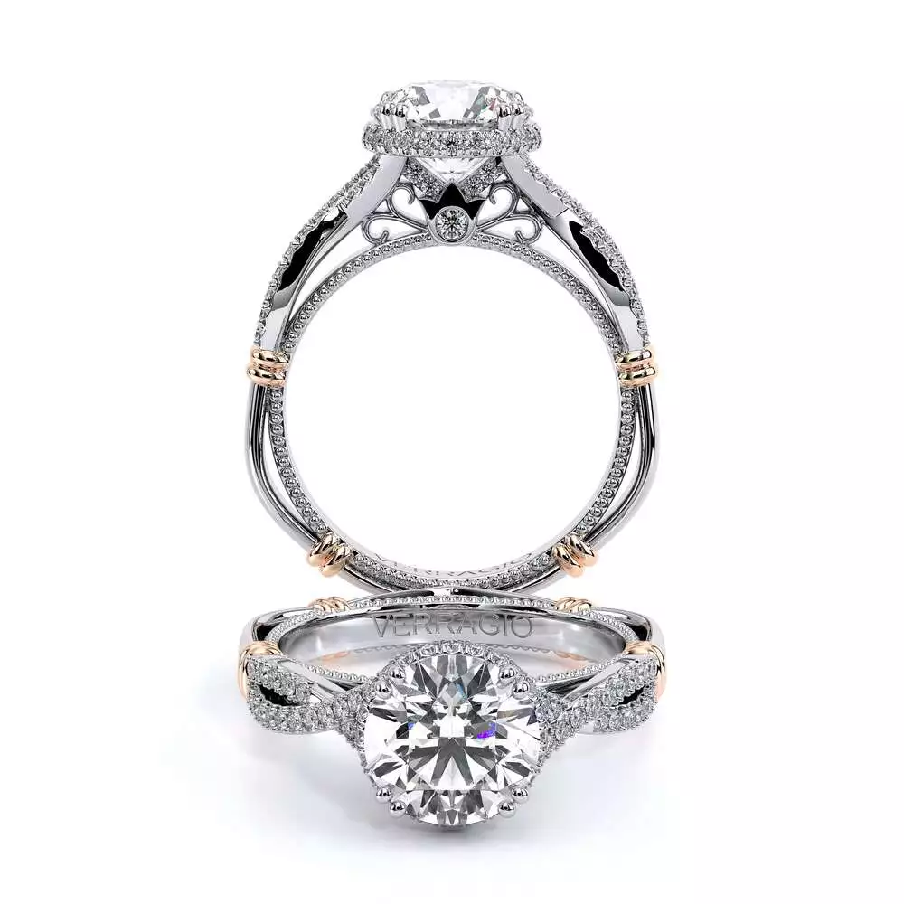 ENG-0424CU-2T - Verragio Pave Halo Diamond Engagement Ring –...