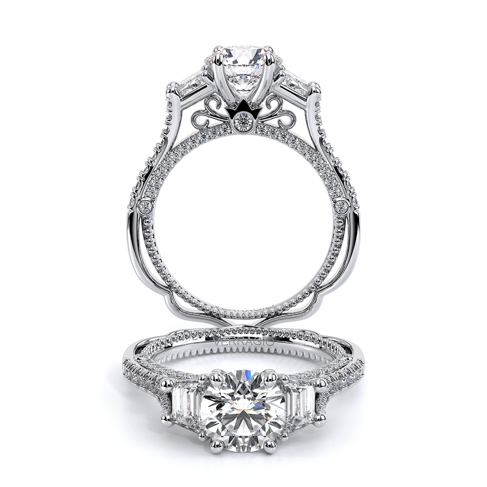 Venetian-5086r-Platinum Round  Engagement Ring