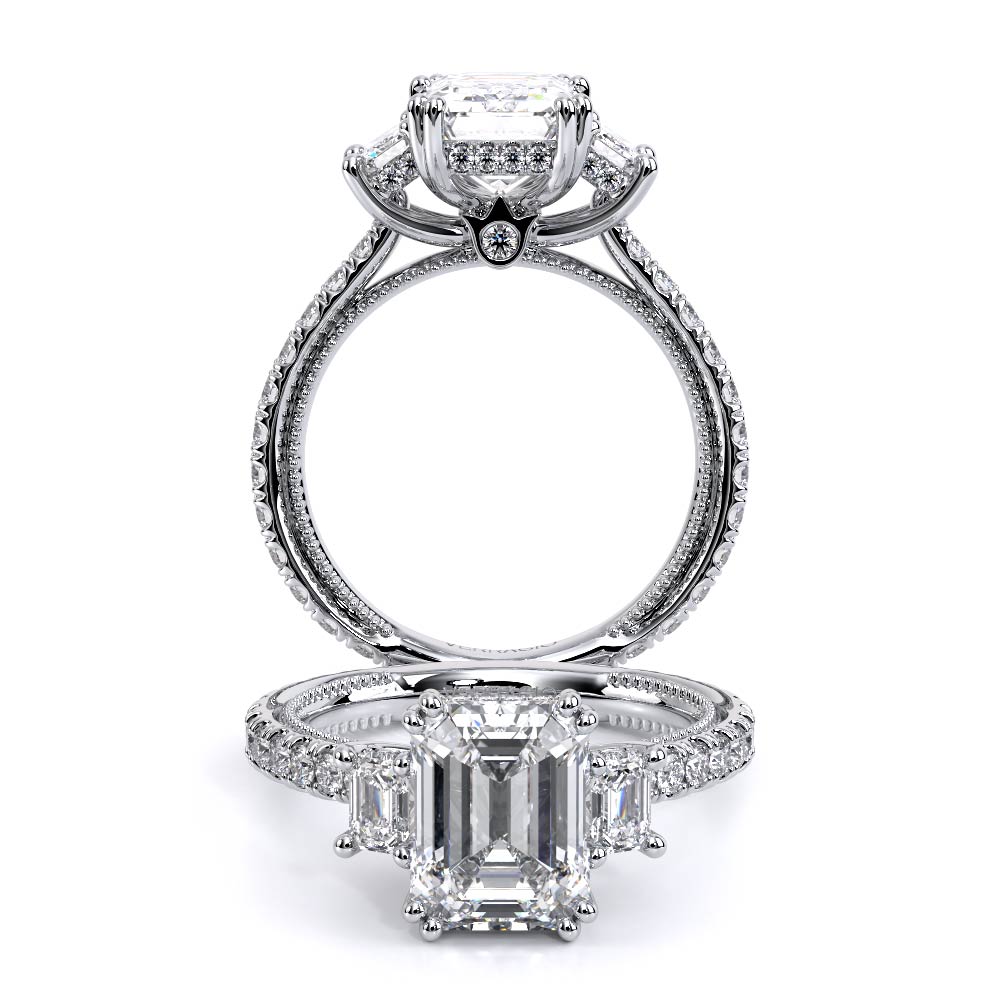 Renaissance-993em-1.7-Platinum Emerald  Engagement Ring