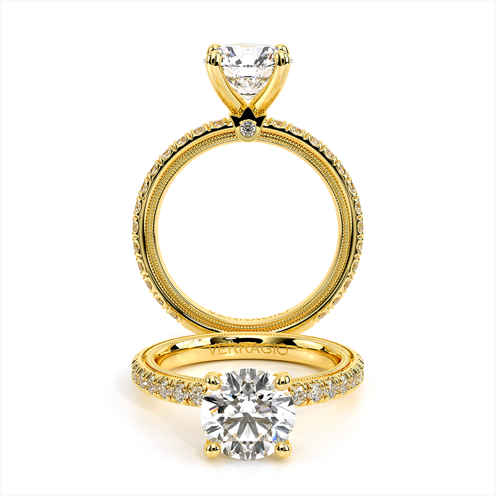 TRADITION-180R4-14K YELLOW GOLD ROUND