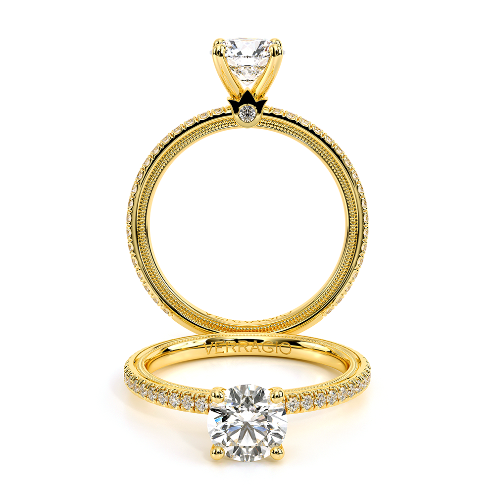 TRADITION-120R4-18K YELLOW GOLD ROUND